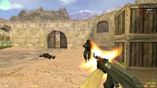 Counter-Strike 1.6 Dust2 firefight screenshot